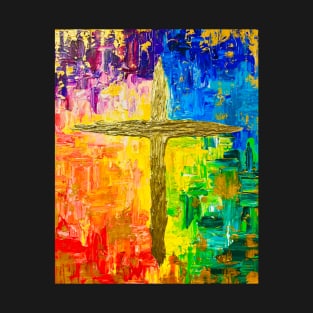 Old Rugged Cross Abstract Art T-Shirt