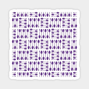 Purple Spoons Pattern Magnet