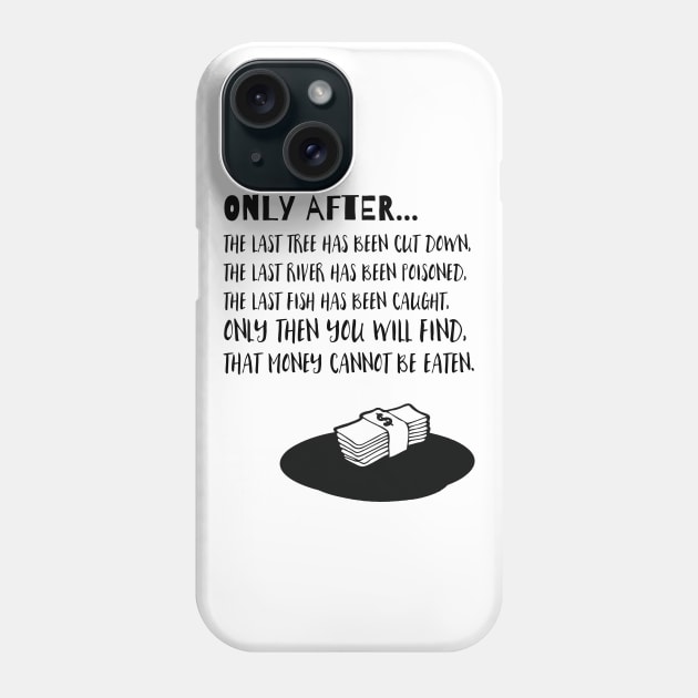 Only After - Money Quote Phone Case by deificusArt