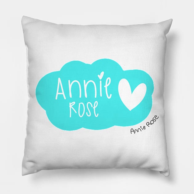 Spring blue design Pillow by AnnieRose