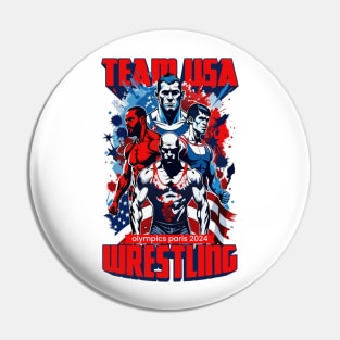 olympics paris 2024 wrestling Pin