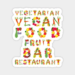 Food Colorful Typography Magnet