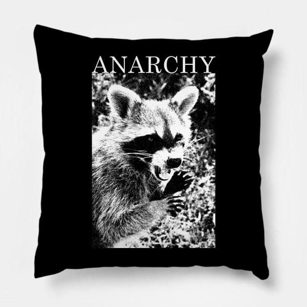 Anarchy Raccoon Pillow by giovanniiiii