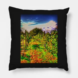 autumn vineyard Pillow