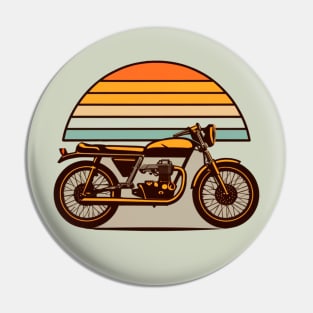 Motorcycle 1970’s Graphic Design Pin