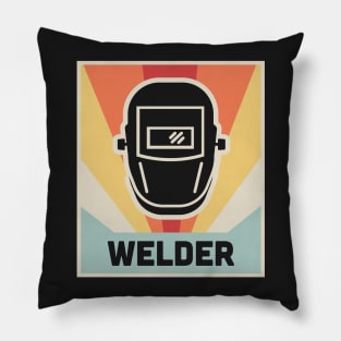 WELDER | Vintage 70s Welding Poster Pillow