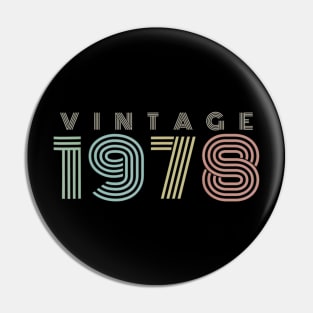 40th Birthday Gift Vintage 1978 Retro Pin