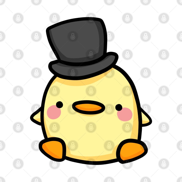 Chicken duck with a top hat by Nikamii