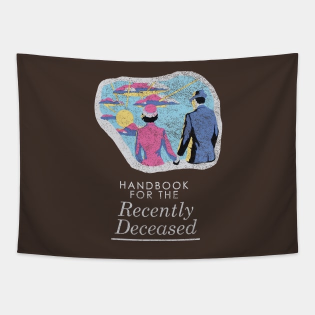 Handbook For The Recently Deceased - Dark Distressed Tapestry by kellyhogaboom