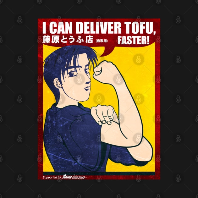 I Can Deliver Tofu Faster Fujiwara Takumi by Cholzar