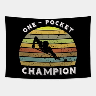 One pocket pool champion - retro billiards Tapestry