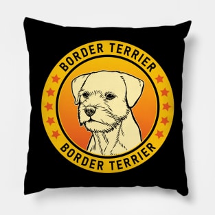 Border Terrier Dog Portrait Pillow