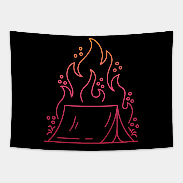 Campfire Tapestry by VEKTORKITA