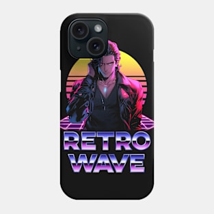 Retro Wave 80s Anime Man – Anime Shirt Phone Case