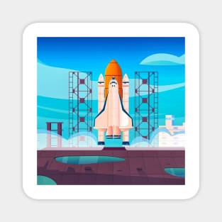 Rocket Launching Site Magnet