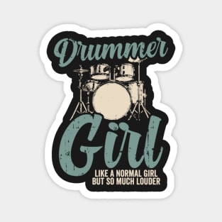 Drummer Girl | Drums Drummer Magnet