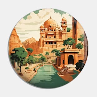 Gwalior India Vintage Tourism Travel Pin