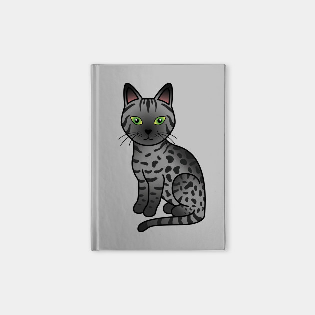 Smoke Egyptian Mau Cute Cartoon Cat Illustration Egyptian Mau