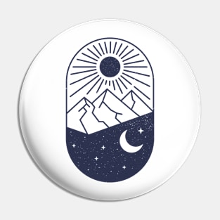 Day And Night Mountain Pin