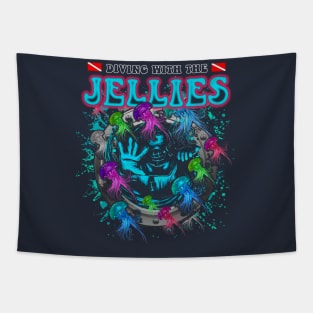 Dive with Jellies Tapestry