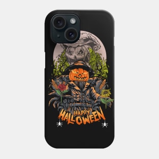 Happy Halloween Scarecrow Evil Funny Smiling Spooky Pumpkin Face Phone Case