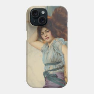 Mischief and Repose by John William Godward Phone Case