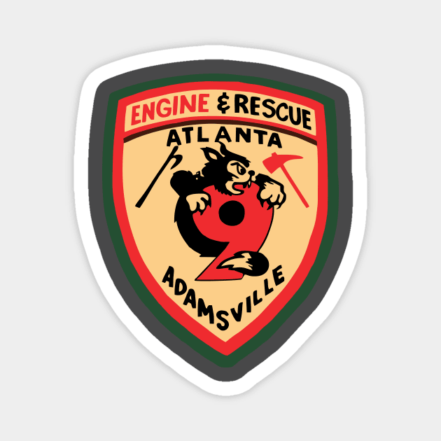 Atlanta Fire Station 9 Magnet by LostHose