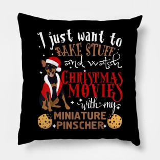 Watch Christmas Movies With My Miniature Pinscher Pillow