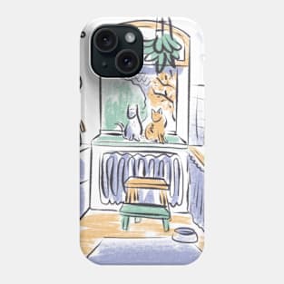 Interior with cats Phone Case