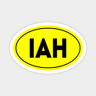 IAH Airport Code George Bush Intercontinental Airport Houston USA Magnet