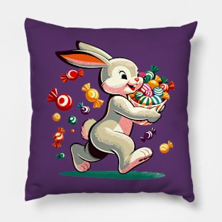 Cute bunny carrying candies Pillow