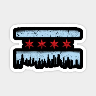 Chicago Flag Skyline Magnet