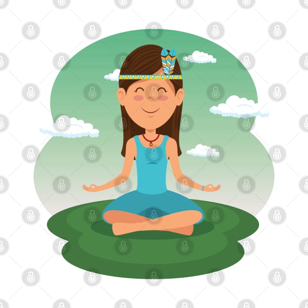 Meditating girl by Relaxing Positive Vibe