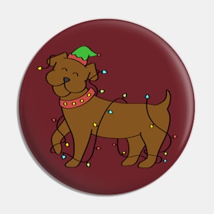 Christmas Lights Dog Pin