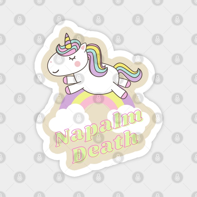 napalm death ll unicorn Magnet by j and r