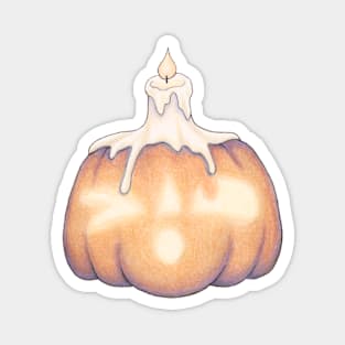 Candle Pumpkin Magnet