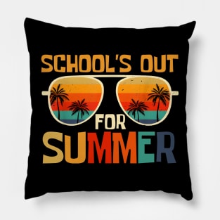 Schools Out For Summer Last Day Of School Teacher End Of School Pillow
