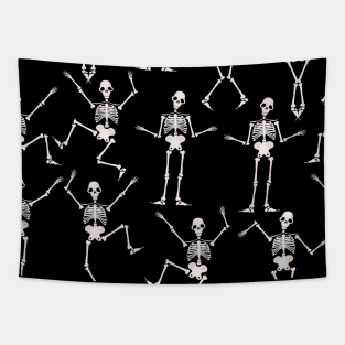 funny skeleton 1 seamless pattern Tapestry