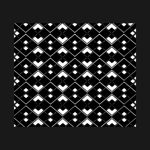 Abstract geometric pattern - black and white. by kerens