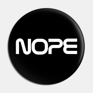 Nope Nasa Logo White Pin