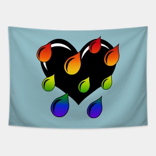 Rainbow Weeping Heart Tapestry