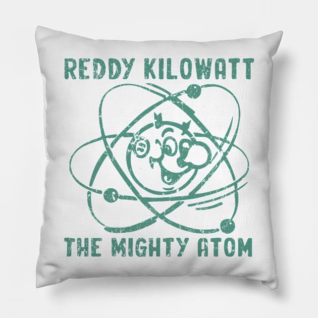 Reddy Kilowatt - The Mighty Atom Pillow by Sayang Anak