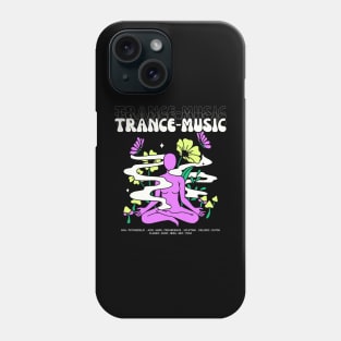 TRANCE  - Music Meditation (violet/lime) Phone Case