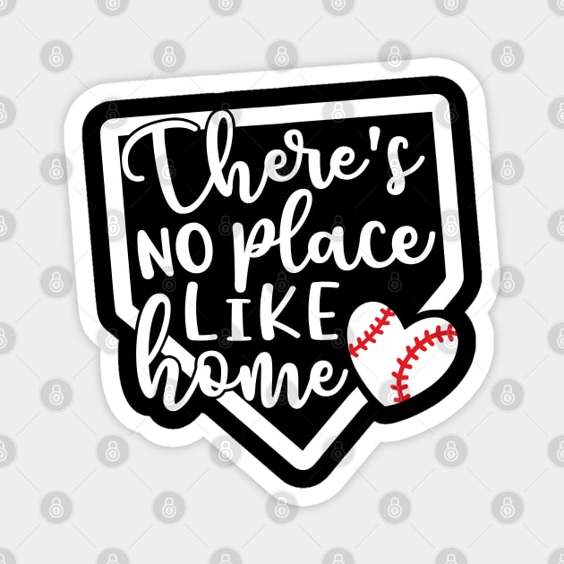 There’s No Place Like Home Baseball Magnet by GlimmerDesigns