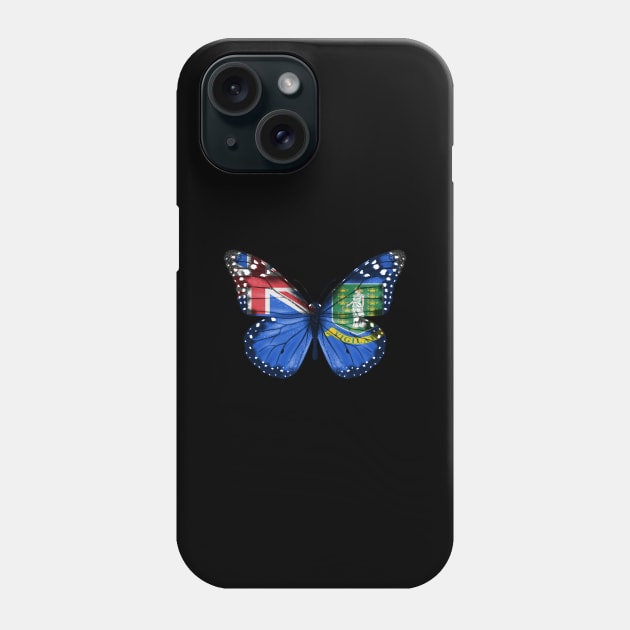 British Virgin Islanders Flag  Butterfly - Gift for British Virgin Islanders From British Virgin Islands Phone Case by Country Flags