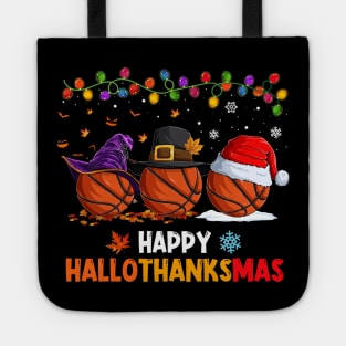 Basketball Costume Halloween Thanksgiving Christmas Happy Hallothanksmas Tote