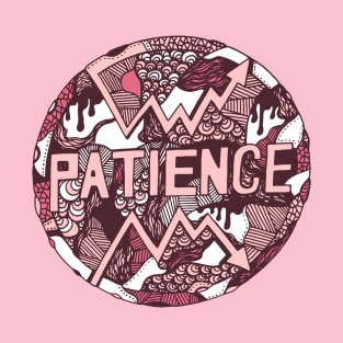 Pink and White Circle of Patience T-Shirt