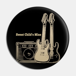Sweet Child O'Mine Playing With Guitars Pin