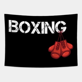 Boxing hanging gloves gift for boxer Tapestry