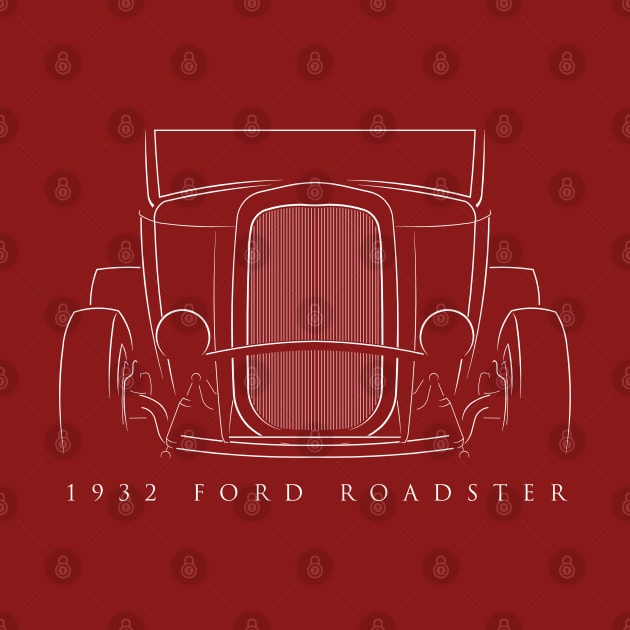 1932 Ford Model A Roadster - front stencil, white by mal_photography